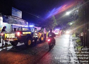 Personil piket fungsi Polres Pematangsiantar Laksanakan Patroli BLP Antisipasi 3C dan Guantibmas