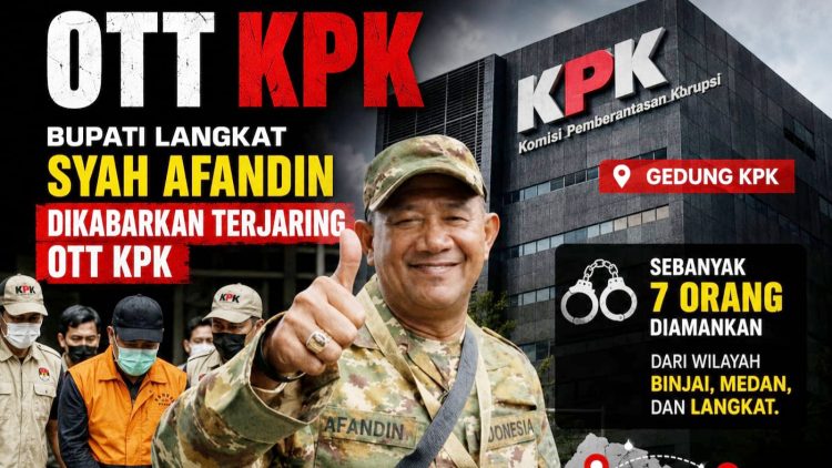 Bupati Langkat Syah Afandin terjaring OTT KPK. (Ilustrasi jurnalx.co.id)