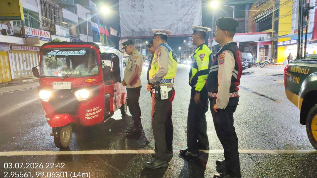 Polres Pematangsiantar Laksanakan Patroli BLP di Jalan Sutomo