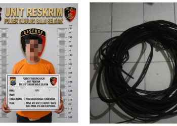 Pelaku AG dan barang bukti