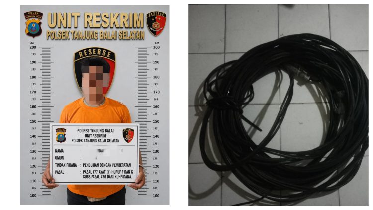 Pelaku AG dan barang bukti