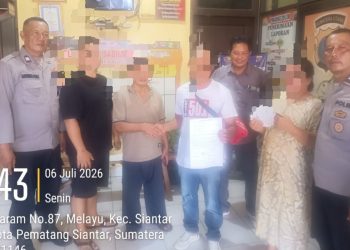 Personil Polsek Siantar Barat Respon Cepat Mediasi Keributan di Jalan Jeruk Bawah