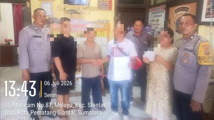 Personil Polsek Siantar Barat Respon Cepat Mediasi Keributan di Jalan Jeruk Bawah