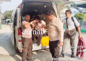 Pelaku M br A tiba di RSJ Prof Dr Muhammad Ildrem Kota Medan.