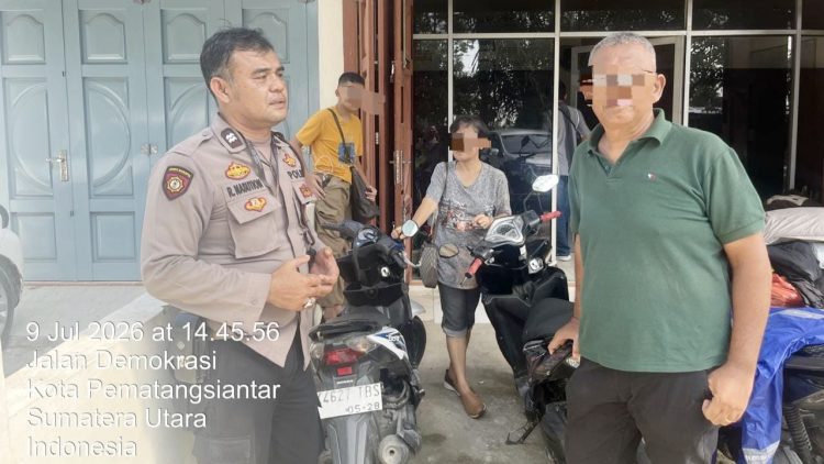 personil piket Polseķ Sianțar Martoba respon cepat melakukan pengecekan TKP keluhan warga