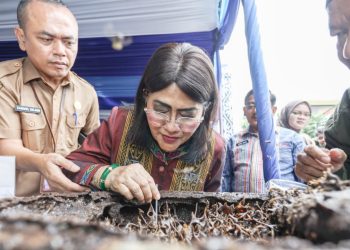 Wali Kota Pematangsiantar Wesly Silalahi SH MKn diwakili Staf Ahli Bidang Pembangunan Muhammad Hamdani Lubis SH dan Ketua Dekranasda Kota Pematangsiantar Ny Liswati Wesly Silalahi membuka kegiatan UMKM Siantar Expo Tahun 2026