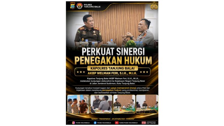 Kapolres Tanjungbalai AKBP Welman Feri, SIK MIK silaturahmi ke Kantor dan Kejari Tanjungbalai