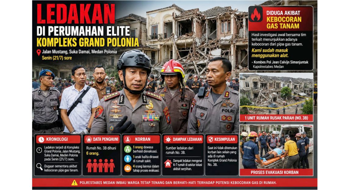 Kapolrestabes Medan, Kombes Pol Jean Calvijn Simanjuntak - ledakan di Kompleks Grand Polonia, Medan Polonia. (Foto Ilustrasi jurnalx.co.id)