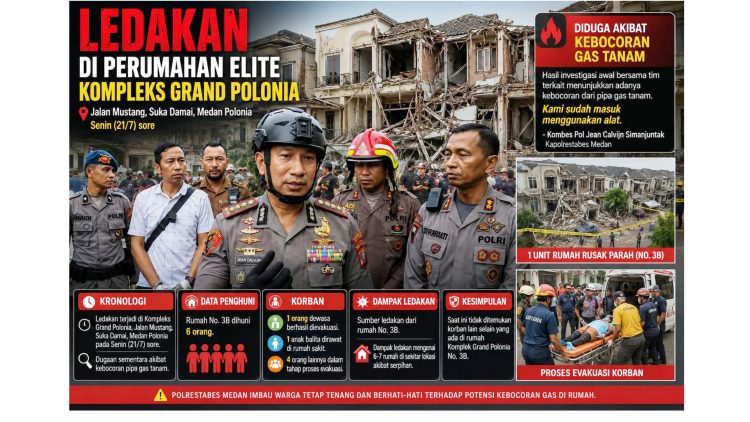 Kapolrestabes Medan, Kombes Pol Jean Calvijn Simanjuntak - ledakan di Kompleks Grand Polonia, Medan Polonia. (Foto Ilustrasi jurnalx.co.id)
