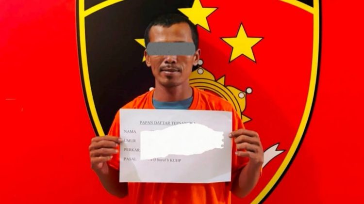 Supir angkot yang ditangkap Polres Dairi karena mencabuli anak dibawah umur. (Foto Ist)
