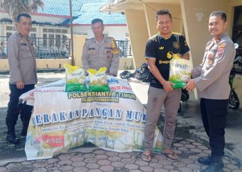 Kapolseķ Siantar Timur IPTU Edy J.J. Manalu SH. MH bersama personil gelar kegiatan GPM
