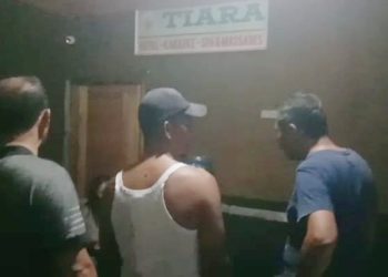 Kapolsek Tanah Jawa Kompol Banuara Manurung SH saat temukan remaja 15 tahun di Penginapan di Pematangsiantar