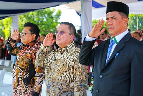 Wali Kota Wesly Silalahi SH MKn menghadiri Upacara Peringatan HUT ke-43 Kota Medan Tahun 2026.