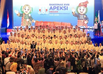 Wali Kota Pematangsiantar Wesly Silalahi SH MKn menghadiri Pembukaan Rapat Kerja Nasional (Rakernas) XVIII Asosiasi Pemerintah Kota Seluruh Indonesia (APEKSI), di Grand City Hall Medan