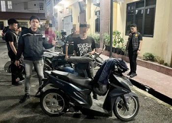Patroli Timsus Dayok Mirah Polres Pematangsiantar Amankan Tiga Sepedamotor Knalpot Brong