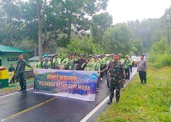 Polres Simalungun Gelar Pengamanan Kegiatan Gowes Danrindam I/Bukit Barisan Menuju Parapat