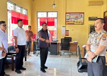 Tim Polda Sumut saat meninjau ruangan Unit PPA Sat Reskrim Polres Simalungun