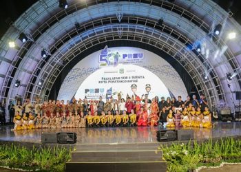 Wali Kota Pematangsiantar Wesly Silalahi SH MKn menghadiri acara Pagelaran Seni dan Budaya Kota Pematangsiantar di Pekan Raya Sumatera Utara (PRSU) ke-50 Tahun 2026,