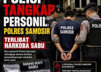 Polres Samosir menangkap dua personelnya karena terlibat narkoba. (Foto Ilustrasi jurnalx.co.id)