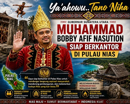 Gubsu Bobby Nasution-Pulau Nias. (Foto Ilsutrasi jurnalx.co.id),