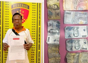 Terduga Pelaku Pungli Parkir ARS dan barang bukti saat diamankan di Sat Reskrim Polres Pematangsianțar