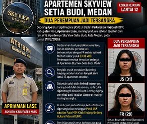 Dua wanita jadi tersangka atas kematian ASN Badan Pertanahan Nasional (BPN) Nias, Apriaman Lase. (Foto Ist)