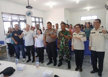 Kapolsek Siantar Marihat AKP David Eka Putra SH bersama Forkopimca Siantar Marimbun mengikuti kegiatan rapat koordinasi (Rakor) tim terpadu penanganan konflik sosial
