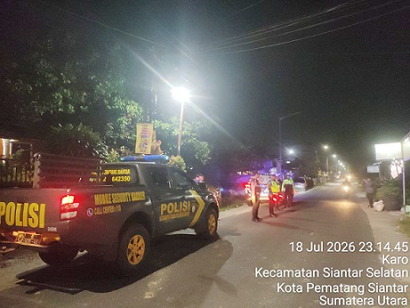 Polres Pematangsiantar Laksanakan KRYD Malam Minggu Hingga Subuh