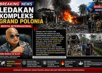 Anggota Komisi 1 DPRD Kota Medan, Robi Barus- Ledakan Kompleks Grand Polonia Medan. (Foto Ist)