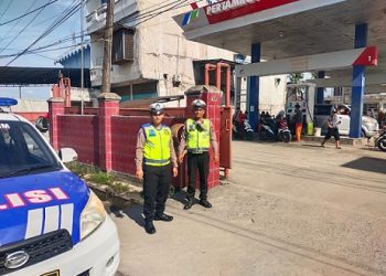 Sat Lantas Polres Tanjungbalai Patroli SPBU