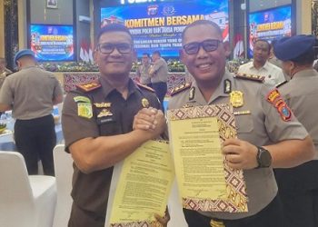 Kapolres Simalungun, AKBP Marganda Aritonang, S.H., S.I.K., M.M dan Kajari Simalungun, Munawal Hadi, S.H. M.H