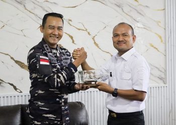 Wali Kota Tanjungbalai Mahyaruddin Salim Terima Kunjungan dan Silaturahmi Dan Lanal TBA Letkol Laut (P) Sigit Ryanto