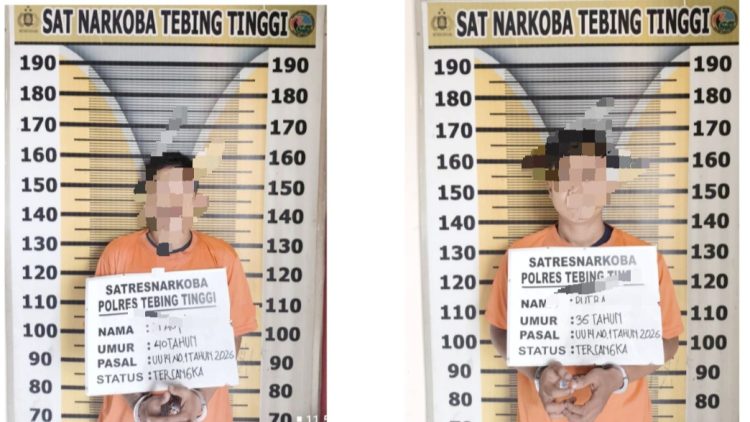 Kedua pelaku IP dan T beserta barang bukti