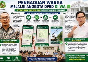 Anggota DPRD Medan dr Faisal Arbie M Biomed - Walikota Medan Rico Tri Putra Bayu Waas. (Foto Ist)