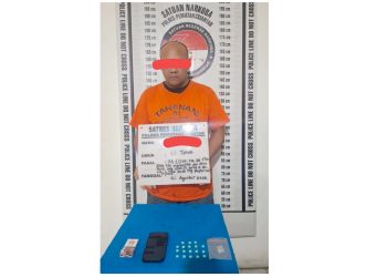 Tersangka GG dan barang bukti