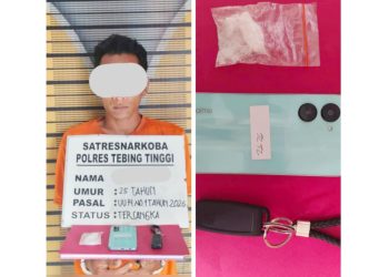 Pelaku AM dan barang bukti