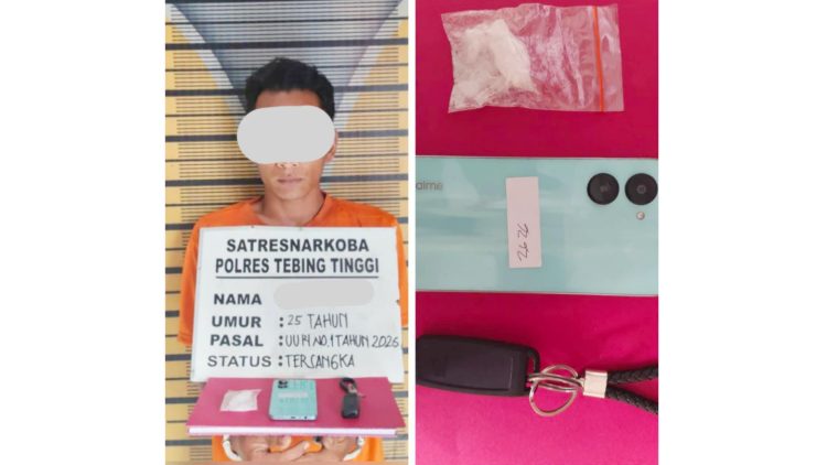 Pelaku AM dan barang bukti