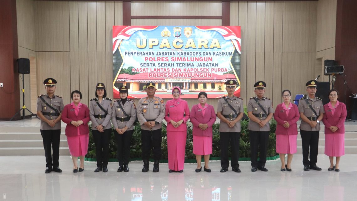 Kapolres Simalungun AKBP Marganda Aritonang, S.H. S.I.K. M.M pimpin Sertijab empat PJU