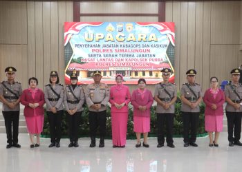 Kapolres Simalungun AKBP Marganda Aritonang, S.H. S.I.K. M.M pimpin Sertijab empat PJU