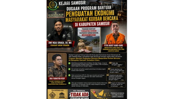 Advokat Dwi Ngai Sinaga SH dalam sidang
dugaan korupsi penyaluran Program Bantuan Penguatan Ekonomi Masyarakat Korban Bencana di Kabupaten Samosir. (Foto Ist)