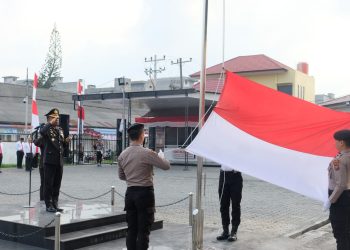 Polres Tanjungbalai Gelar Upacara Peringatan HUT Ke 81 RI
