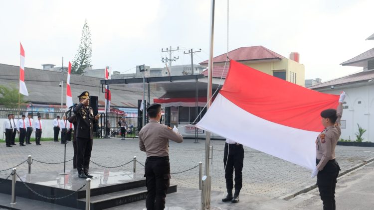 Polres Tanjungbalai Gelar Upacara Peringatan HUT Ke 81 RI