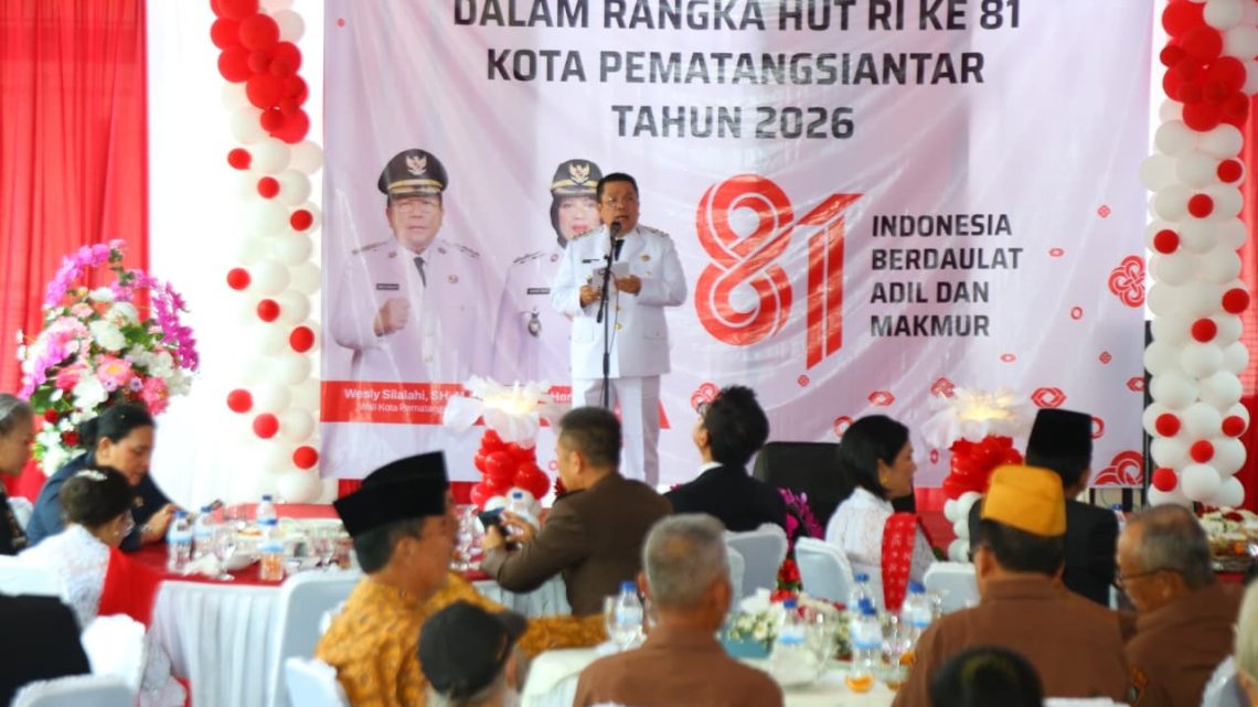 Wali Kota Pematangsiantar Wesly Silalahi SH MKn menghadiri acara Temu Ramah dan Sarasehan HUT Ke 81 RI Tahun 2026, di rumah dinas wali kota