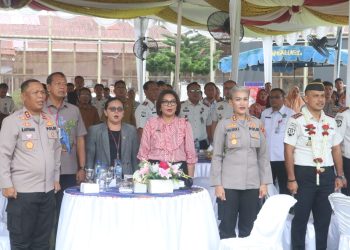 Kapolres Simalungun AKBP Marganda Aritonang, S.H. S.I.K. M.M dan Kapolres Pematangsiantar AKBP Sah Udur T.M. Sitinjak SH. SIK. MH menghadiri Pisah Sambut Kalapas Kelas IIA Pematangsiantar