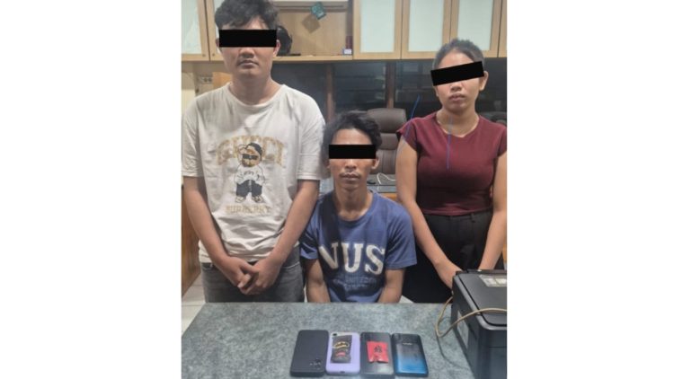 Tiga remaja pengedar vape narkoba yang ditangkap polisi. (Foto Ist)