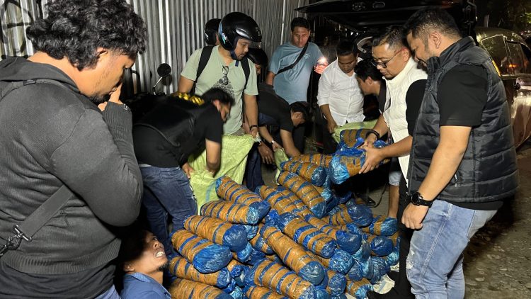Pengungkapan ganja 93 Kg oleh Satuan Resnarkoba Polrestabes Medan. (Foto Ist)