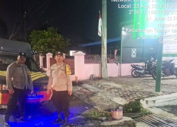 Bhabinkamtibmas Polsek Siantar Marihat Laksanakan Patroli BLP Antisipasi Guantibmas
