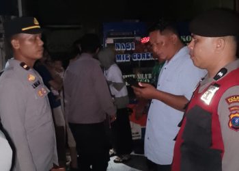 Sat Samapta Polres Pematangsiantar Amankan Cek TKP Kebakaran Warung Kuliner di Taman Bunga