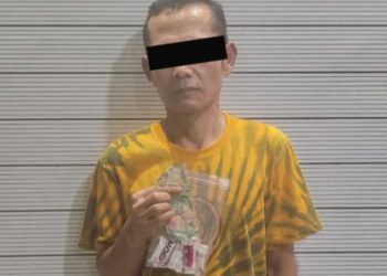 Pengedar ganja yang ditangkap polisi. (Foto Ist