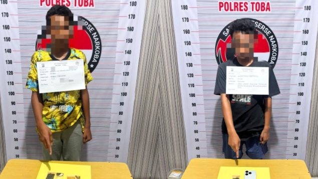 Pemasok dan Siswa yang bawa ganja diamankan. (Foto Ist)